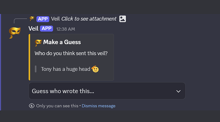 Guess dropdown screenshot