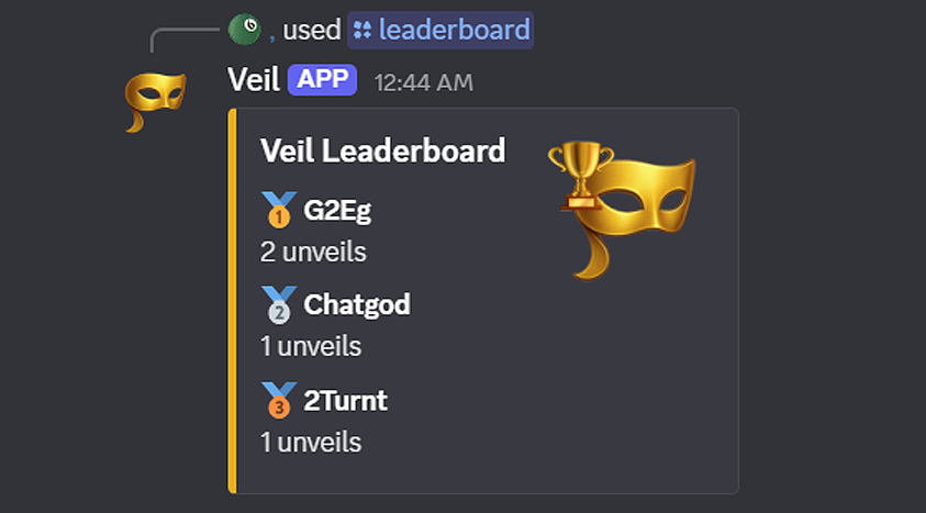 Leaderboard screenshot
